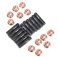 Exhaust Stud Kit w/Egged Copper Nuts Compatible with SKYLINE R32 R33 GTST RB20 RB25 RB25DET