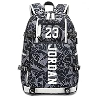 FANwenfeng Basketball Player J-ordan Luminous Backpack Travel Backpack Fans Bag for Men Women (Style 9)