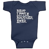 Threadrock Baby Boys' Best Little Brother Ever Infant Bodysuit