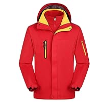 Men's Winter Coat Windproof Warm Parka Ski Jacket Waterproof Outwear with Detachable Hood