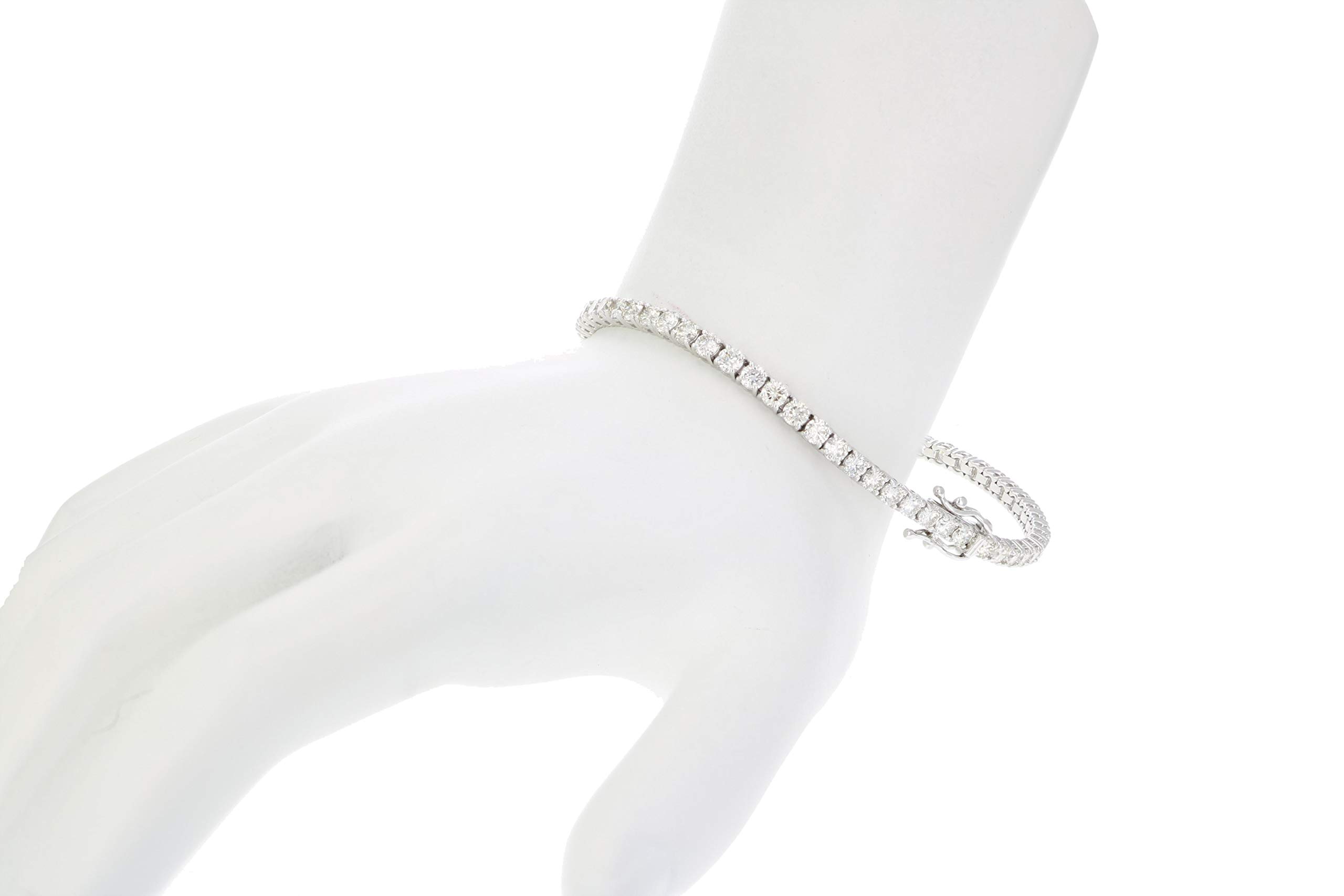 VIR JEWELS 4 to 11 cttw Certified Classic Diamond Bracelet 14K White Gold I1-I2 Clarity