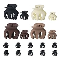 18pcs Hair Clips Set for Women,LifeDawn Matte Octopus Medium Claw Hair Clips Small Hair Claw Clips for Thin/Medium,Jaw Clips Nonslip Clips Hair Accessories for Women