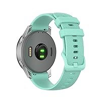 20 22mm Silicone Watch Band for GTS 3/GTS2 Mini/GTR 42/47mm/GTR2/2e/Stratos 2/3 Bracelet GTR 3 Bip Straps (Color : Teal, Size : 20mm Universal)
