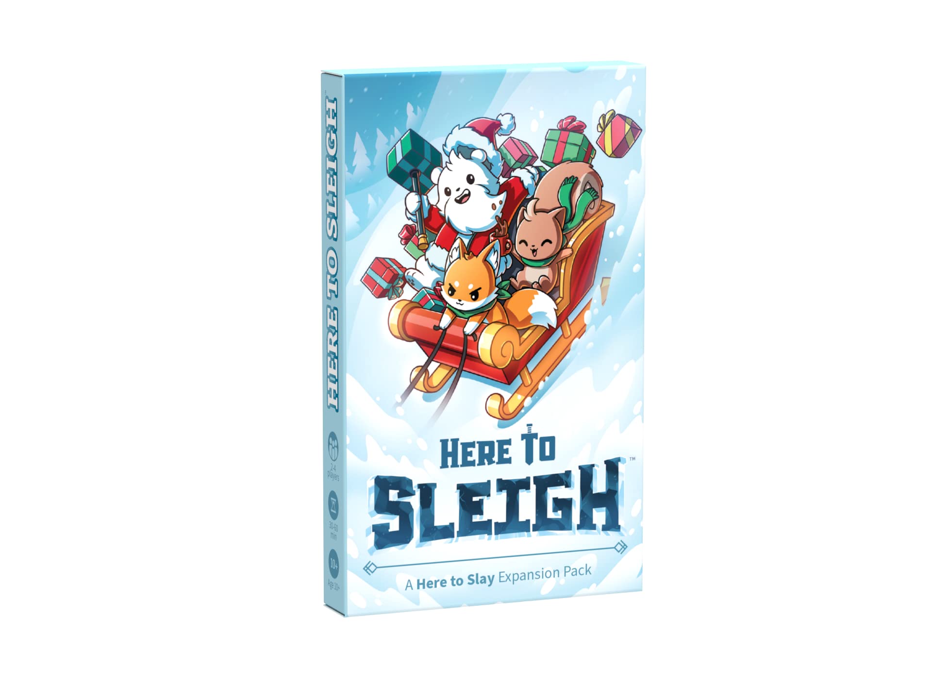 Unstable Games - Here to Slay: Here to Sleigh Holiday Expansion Pack - Strategic role playing card game for kids, teens, & adults - 2-6 players, Ages 10+ - Great for the Holidays