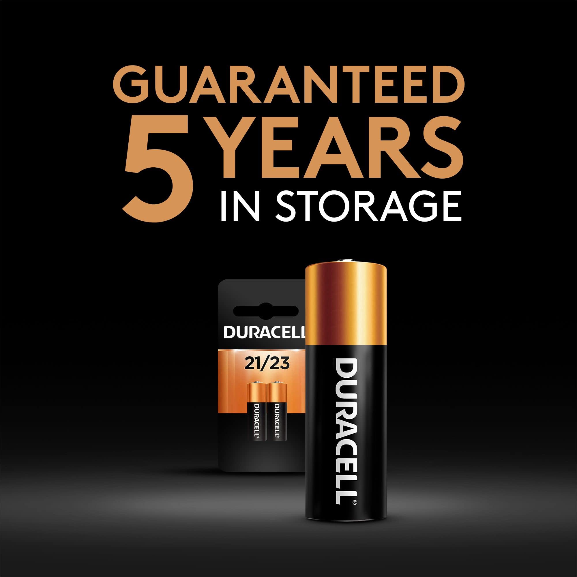 Duracell 21/23 12V Alkaline Battery, 2 Count Pack, 21/23 12 Volt Alkaline Battery, Long-Lasting for Key Fobs, Car Alarms, GPS Trackers, and More