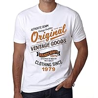 Men's Graphic T-Shirt Original Vintage Clothing Since 1979 45th Birthday Anniversary 45 Year Old Gift 1979
