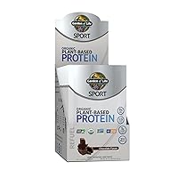 Garden of Life Sport Organic Plant Based Protein Powder Chocolate 12 Count Packets - 30g Premium Vegan Protein Powder for Women & Men per Serving, Plant BCAA Powder with Recovery Blend & Probiotics