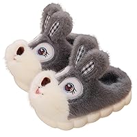 Toddler Girls Slippers Boys Girls Fluffy Home Slippers Winter Warm Indoor Cute Bunny Shoes