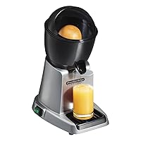 Proctor Silex Commercial 66900 Electric Citrus Juicer, 3 Reamer Sizes for Oranges, Lemons, Limes and Grapefruits, Removable Bowl, Strainer, Splashguard, Drip Tray, Black/Grey