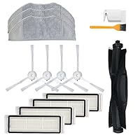 Replacement Roller Brush Side Brush HEPA Filter Cleaning Rag Kit Compatible with 360 S7 S5 Sweeping Robot