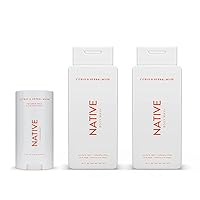 Native Body Wash and Deodorant Bundle - Men & Women - Sulfate Free, Dye Free, with Naturally Derived Ingredients - Citrus & Herbal Musk
