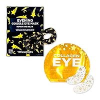Evening Goggle Eye Mask & Vegan Collagen Eye Pads Bundle