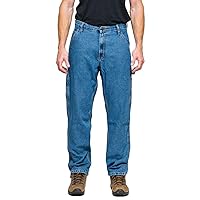 Carpenter Denim Jeans, Loose Fit, Utility Pocket & Hammer Loop, Light Wash