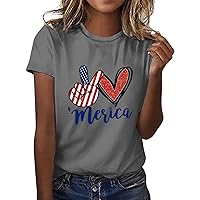 Spring Tops for Women,Springtops for Women Elegant Long Sleeve Independence Day Shirt Women Graphic T Shirts