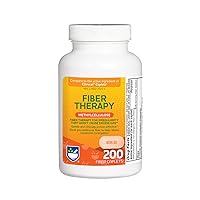Rite Aid Fiber Therapy Soluble Fiber Supplement 200 Caplets, 500mg Methylcellulose, Laxatives for Constipation, Fiber Pills for Adults