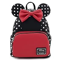 Loungefly Disney Minnie Mouse Polka Dot Womens Double Strap Shoulder Bag Purse