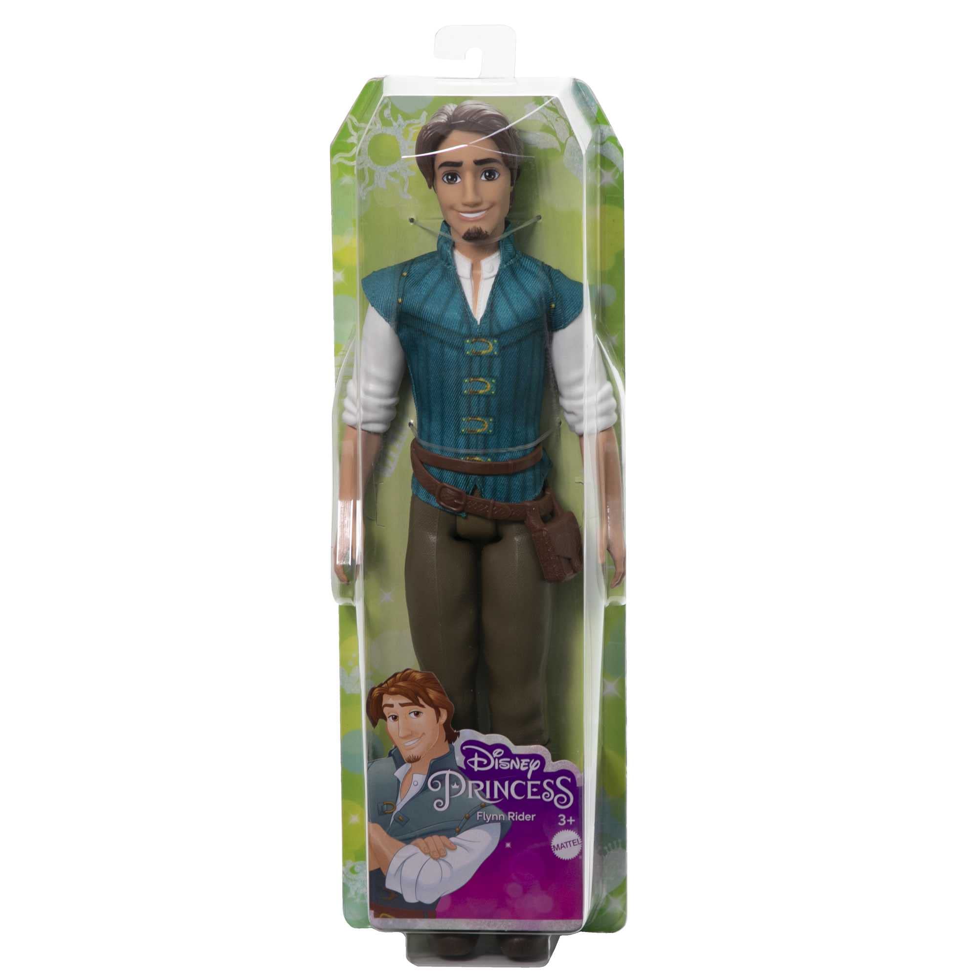 Mattel Disney Princess Flynn Rider Fashion Doll in Hero Outfit from Disney Movie Tangled, Posable
