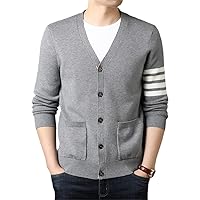 Top Grade Autum Winter Brand Knitted Men Cardigan Sweater Black Korean Casual Coats Jacket Mens Clothing