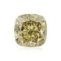 2 ct. GIA Certified Diamond, Cushion Modified Brilliant Cut, FGGY - Fancy Grayish Greenish Yellow Color, SI1 Clarity Perfect To Set In Jewelry Rare Engagement Ring Gift