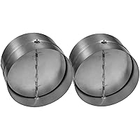 Draft Blocker 6'' Inch - Pack of 2 - Backdraft Damper - Draft Stopper - Backflow Preventer - Inline Fan Vent Deflector - One-Way Airflow Ducting - Dryer Duct Connector with Backdraught Flap