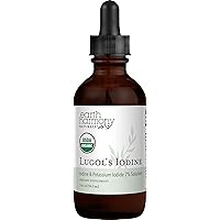 Organic Lugol’s Iodine to Reduce Stress & Anxiety for Better Sleep, Iodine and Potassium Iodide 2% Solution 3000 mcg - Liquid Supplement Drops for Thyroid Support for Women & Men, 395 Servings (2 Oz)