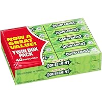 WRIGLEY'S DOUBLEMINT Mint Gum Chewing Gum Bulk Pack, 5 Stick (Pack of 40)