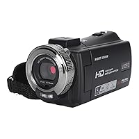 Digital Video Camera Camcorder, 1080P Full HD 30MP Recorder 3.0 Inch TFT LCD Screen, 16X Digital Zoom, Infrared Night, Beauty Function (with Fill Light) for Live Video