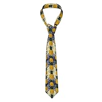 Gerrit Tropical Fruits Print Men Cufflinks Tie Skinny Necktie Great For Weddings, Groom, Groomsmen, Missions, Gift