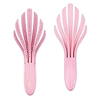 Wet Brush Go Green Curl Detangler Hair Brush- Pale Pink -Ultra-Soft IntelliFlex Detangling Bristles Glide Through Tangles with Ease - Great For Curly Hair-No Split Ends & Pain-Free for Wet or Dry Hair