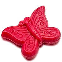 La de Marseille - French Butterfly Shaped Soap for Body Wash or Decoration - Raspberry Fragrance - 20g Novelty Bar