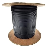 6 Fiber Indoor/Outdoor Fiber Optic Cable, Multimode 50/125 OM3, Plenum Rated, Black, Spool, 1000 feet
