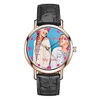 Personalized Watch Custom Watches with Photo Picture Watch for Men, Personalized Fathers Family Women Mens Couples Gift for Husband Or Dad 001