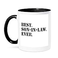 3dRose Best Son in Law Ever Mug, 1 Count (Pack of 1), Black