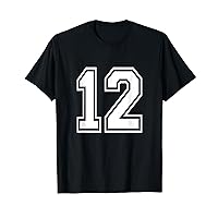 Number 12 Varsity Sports Team Jersey 12th Birthday 12 Years T-Shirt