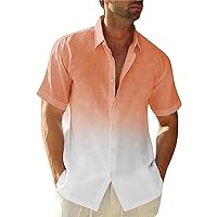 Hawaiian Shirt for Men Short Sleeve Lapel Shirts Printed Button Down Shirts Summer Tropical Shirt Holiday Casual Top
