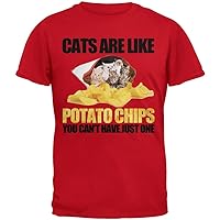 Cats Are Like Potato Chips Red T-Shirt