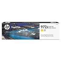 HP 972X | PageWide Cartridge High Yield | Yellow | Works with HP PageWide Pro 452 Series, 477 Series, 552dw, 577 Series | L0S04AN