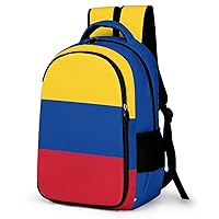 Columbia Flag Backpack Double Deck Laptop Bag Casual Travel Daypack for Men Women