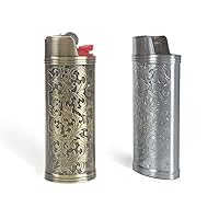 Blank Metal Lighter Case Customizable Reusable Lighter case for Regular Bic  J6 lighters - Single Case (Matte Black) 