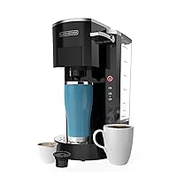Family Single Serve K-Cup Brewer: Large 50oz Water Reservoir, Versatile Ground Coffee & K-Cup Compatibility, Adjustable Tray for Travel Mugs