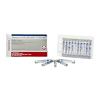 Septodnt - Septanest Dental Anesthetic Cartridges Solution for Injection 4% Articaine Hydro-Chloride with Adrenaline 1:100,000 Refill (Box of 50 Cartridges)