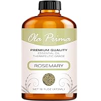 Ola Prima Oils - Rosemary Essential Oil (16oz Bulk) for Aromatherapy, Diffuser, Hair Growth, Mood Booster