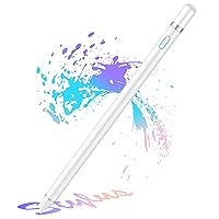 Stylus Pens for Touch Screens, Universal Fine Point iPad Pencil with Magnetic Cap for iPad, iPhone, Android, Tablet and Other Capacitive Touch Screen, Stylus Pen for iPad in Writing (White)