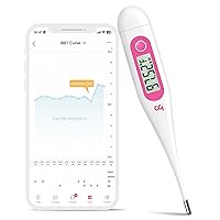 femometer Digital Basal Thermometer, Accurate Baby Thermometer for Fever, 1/100th Degree High-Precision Oral Thermometer for Pregnancy & Natural Family Plan Pink