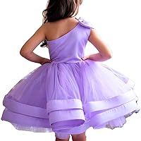 Baby Tulle Dress Ball Gown Toddler First Birthday Off Shoulder Outfit Girl's One Shoulder Pearl Clothes Gift Hair Accessories