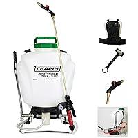 Chapin International 62000 Tree and Turf Pro Commercial Backpack Sprayer with Control Flow Valve Technology for Fertilizer, Herbicides and Pesticides, 4 gal, Translucent White