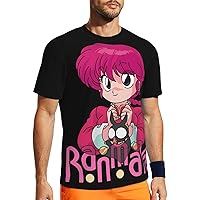 Anime Ranma ½ T Shirt Man's Summer O-Neck Shirts Casual Short Sleeves Tee