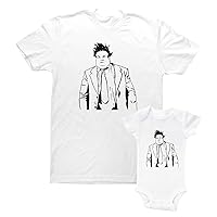 Chris Farley Adult T Shirt & Onesie Bundle/Unisex White Shirt with Onesie Set
