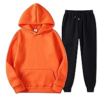Men's Tracksuits,Track Suits For Men Set Hoodies Pullover 2 Piece Hooded Athletic Sweatsuits Jogger Outfits
