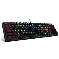 Redragon K582 SURARA RGB LED Backlit Mechanical Gaming Keyboard with104 Keys-Linear and Quiet-Red Switches (Renewed)